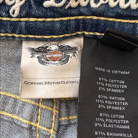 Harley-Davidson Skinny Embellished Low-Rise Wash Jeans 99161-16VW Size 6 - Picture 14 of 16